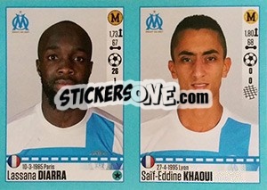 Sticker Lassana Diarra / Saïf-Eddine Khaoui - FOOT 2016-2017 n. 410 - Panini