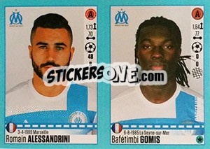 Cromo Romain Alessandrini / Bafétimbi Gomis - FOOT 2016-2017 n. 416 - Panini