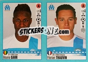 Sticker Bouna Sarr / Florian Thauvin - FOOT 2016-2017 n. 420 - Panini