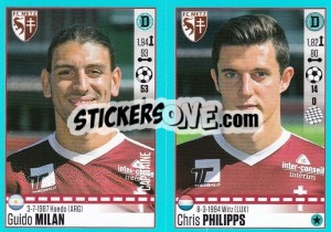 Sticker Guido Milán / Chris Philipps - FOOT 2016-2017 n. 446 - Panini