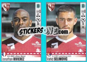 Sticker Jonathan Rivierez / Vahid Selimovic - FOOT 2016-2017 - Panini