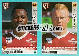 Sticker Georges Mandjeck / Florent Mollet - FOOT 2016-2017 - Panini