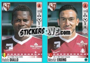 Figurina Habib Diallo / Mevlüt Erding - FOOT 2016-2017 n. 460 - Panini