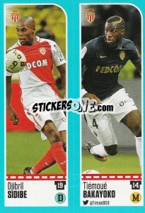 Sticker Djibril Sidibe / Tiémoué Bakayoko - FOOT 2016-2017 - Panini