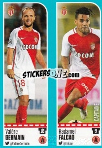 Sticker Valère Germain / Radamel Falcao - FOOT 2016-2017 n. 480 - Panini