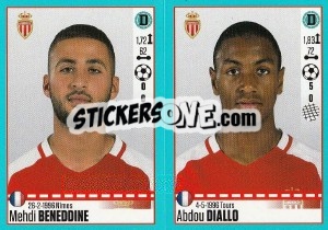 Sticker Mehdi Beneddine / Abdou Diallo - FOOT 2016-2017 n. 484 - Panini
