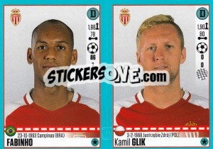 Sticker Fabinho / Kamil Glik - FOOT 2016-2017 n. 486 - Panini