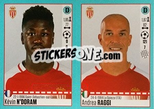 Sticker Kévin N'Doram / Andrea Raggi - FOOT 2016-2017 n. 490 - Panini