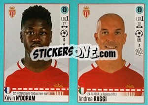 Cromo Kévin N'Doram / Andrea Raggi - FOOT 2016-2017 - Panini