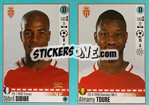 Sticker Djibril Sidibe / Almamy Toure - FOOT 2016-2017 n. 492 - Panini