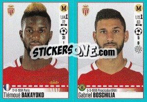 Cromo Tiémoué Bakayoko / Gabriel Boschilia - FOOT 2016-2017 - Panini