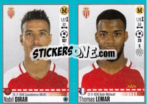 Sticker Nabil Dirar / Thomas Lemar - FOOT 2016-2017 n. 496 - Panini