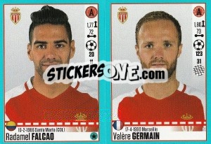 Sticker Radamel Falcao / Valère Germain - FOOT 2016-2017 n. 502 - Panini