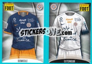 Sticker Montpellier Maillot Domicile - Maillot Extérieur - FOOT 2016-2017 n. 510 - Panini
