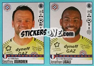 Cromo Geoffrey Jourdren / Jonathan Ligali - FOOT 2016-2017 - Panini