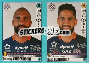 Sticker Anthony Vanden Borre / Ryad Boudebouz - FOOT 2016-2017 n. 534 - Panini