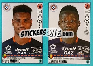 Sticker Steve Mounie / Casimir Ninga - FOOT 2016-2017 - Panini