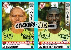 Sticker Sergey Chernik / Guy Roland Ndy Assembe - FOOT 2016-2017 n. 566 - Panini