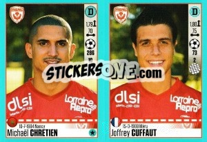 Sticker Michaël Chretien / Joffrey Cuffaut - FOOT 2016-2017 - Panini