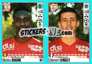 Sticker Modou Diagne / Clément Lenglet - FOOT 2016-2017 n. 572 - Panini