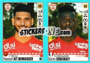 Sticker Youssef Ait Bennasser / Karim Coulibaly - FOOT 2016-2017 - Panini