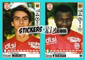 Sticker Vincent Marchetti / Serge N'Guessan - FOOT 2016-2017 n. 580 - Panini