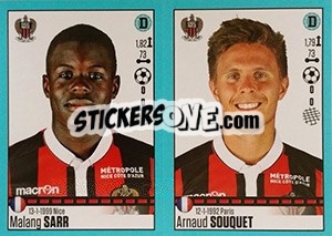 Sticker Malang Sarr / Arnaud Souquet - FOOT 2016-2017 n. 658 - Panini