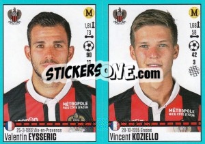 Sticker Valentin Eysseric / Vincent Koziello - FOOT 2016-2017 - Panini