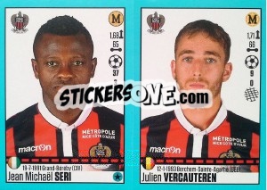 Cromo Jean Michaël Seri / Julien Vercauteren - FOOT 2016-2017 - Panini