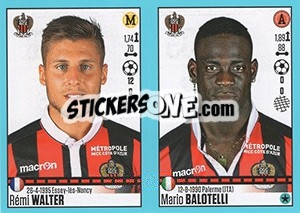 Sticker Rémi Walter / Mario Balotelli - FOOT 2016-2017 n. 668 - Panini