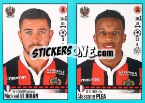Sticker Mickaël Le Bihan / Alassane Plea - FOOT 2016-2017 n. 672 - Panini