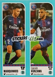 Sticker Marquinhos / Layvin Kurzawa - FOOT 2016-2017 n. 684 - Panini