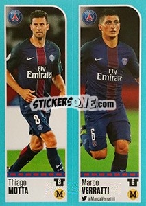 Sticker Thiago Motta / Marco Verratti - FOOT 2016-2017 n. 686 - Panini
