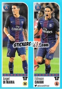 Sticker Angel Di Maria / Edinson Cavani - FOOT 2016-2017 n. 690 - Panini