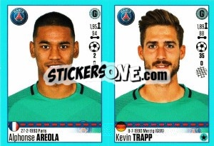 Sticker Alphonse Areola / Kevin Trapp - FOOT 2016-2017 n. 692 - Panini