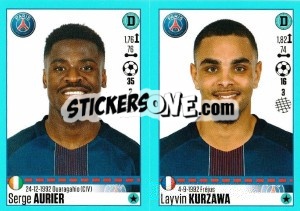 Sticker Serge Aurier / Layvin Kurzawa - FOOT 2016-2017 n. 694 - Panini