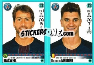 Sticker Maxwell / Thomas Meunier - FOOT 2016-2017 n. 698 - Panini
