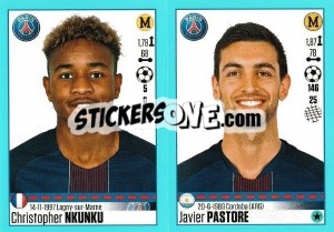 Sticker Christopher Nkunku / Javier Pastore - FOOT 2016-2017 n. 708 - Panini