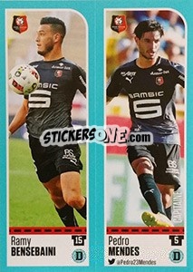 Sticker Ramy Bensebaini / Pedro Mendes - FOOT 2016-2017 - Panini