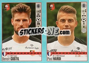 Sticker Benoît Costil / Paul Nardi - FOOT 2016-2017 - Panini