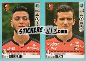 Sticker Ramy Bensebaini / Romain Danze - FOOT 2016-2017 - Panini