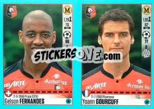 Sticker Gelson Fernandes / Yoann Gourcuff - FOOT 2016-2017 - Panini