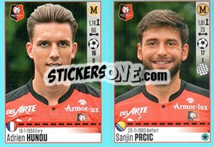 Sticker Adrien Hunou / Sanjin Prcic - FOOT 2016-2017 n. 748 - Panini