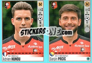 Sticker Adrien Hunou / Sanjin Prcic - FOOT 2016-2017 - Panini