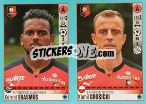 Sticker Kermit Erasmus / Kamil Grosicki - FOOT 2016-2017 - Panini