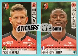Sticker Pedro Henrique / Paul-Georges Ntep - FOOT 2016-2017 - Panini