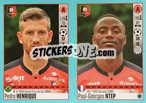 Cromo Pedro Henrique / Paul-Georges Ntep - FOOT 2016-2017 - Panini