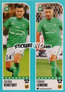 Sticker Jordan Veretout / Fabien Lemoine - FOOT 2016-2017 n. 772 - Panini
