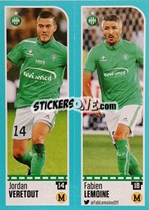 Sticker Jordan Veretout / Fabien Lemoine - FOOT 2016-2017 - Panini