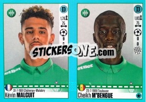 Sticker Kévin Malcuit / Cheikh M'Bengue - FOOT 2016-2017 n. 780 - Panini